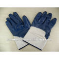 Nitrile coated gloves,safety cuff,open back